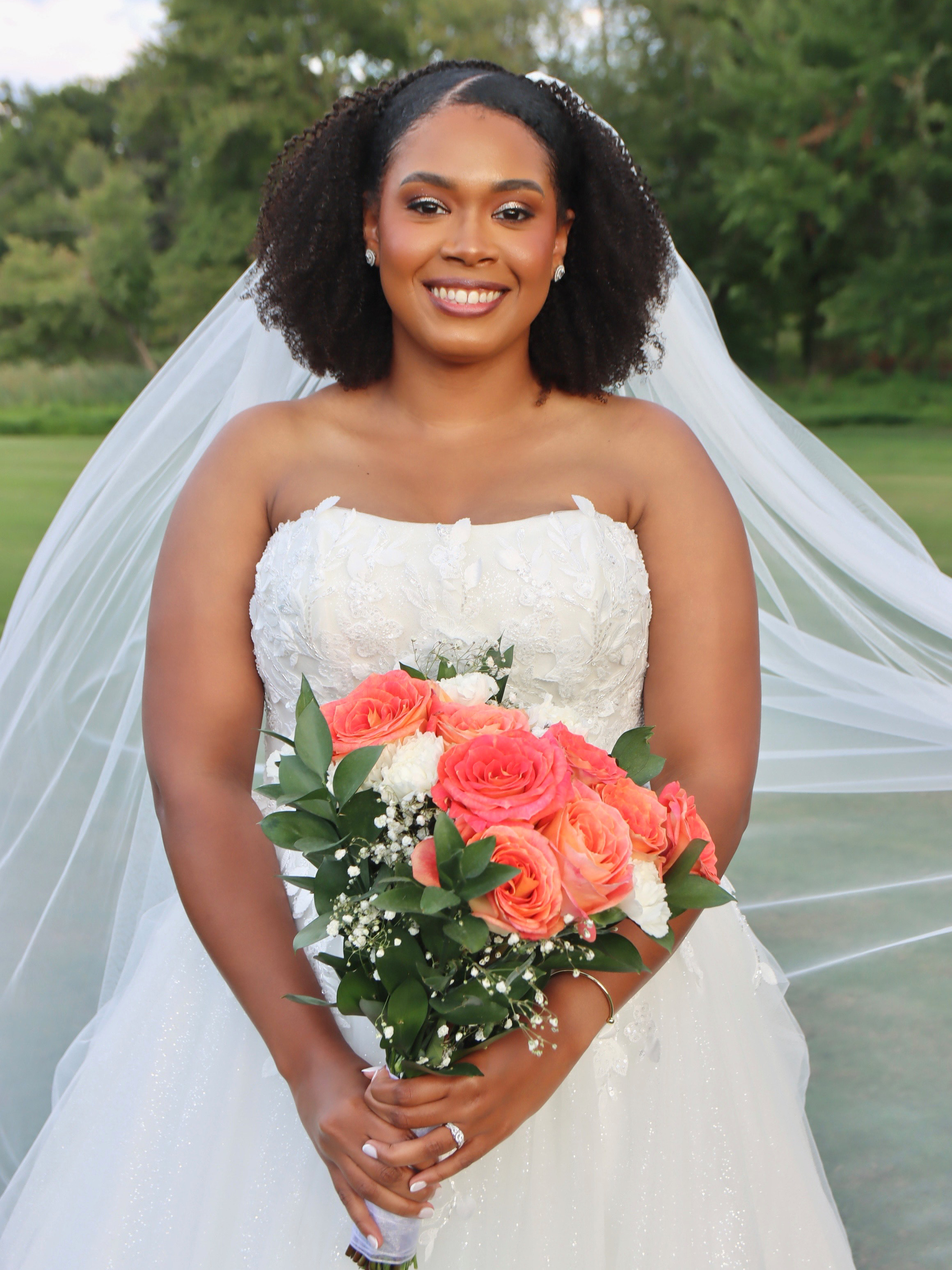 Beautiful bride with soft glam makeup